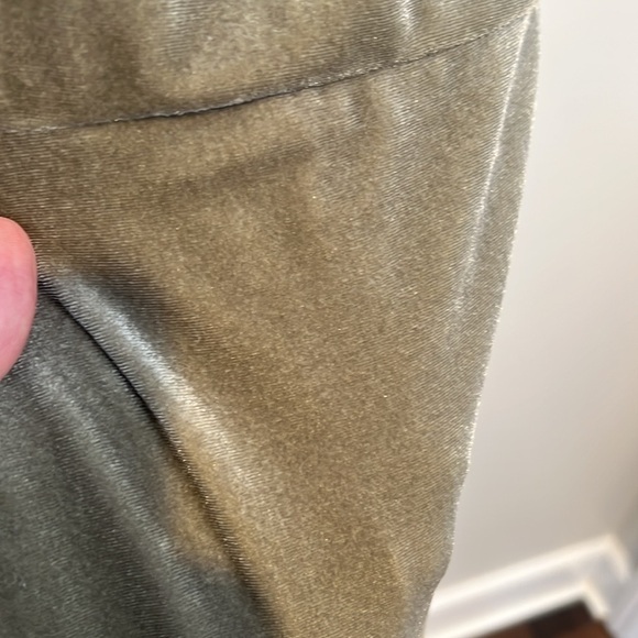 Jenny Yoo Collection for Anthropologie Mara Sage Velour Maxi Dress Women's 12 - Picture 11 of 16